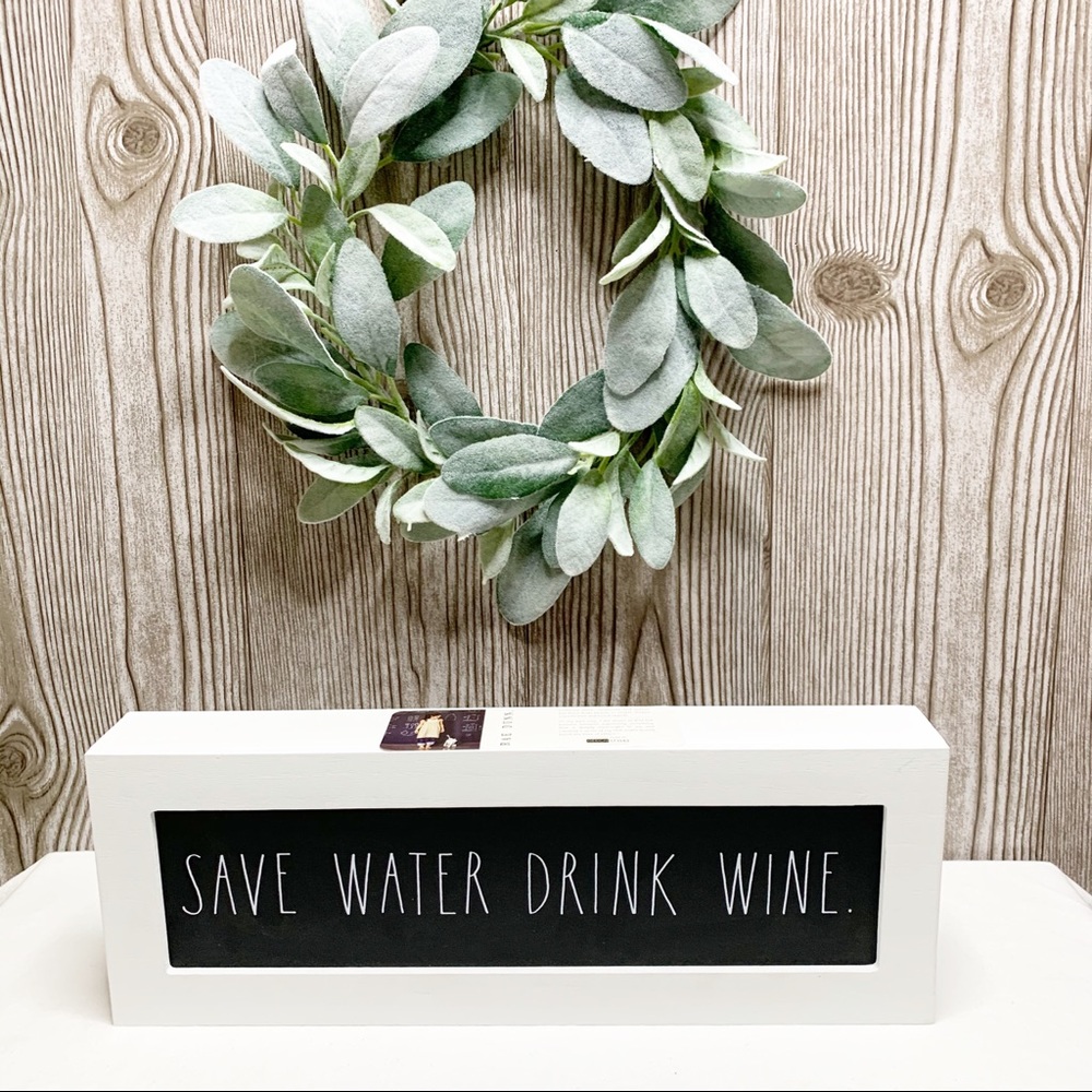 NWT🍷Rae Dunn SAVE WATER DRINK WINE Sign - Picture 9 of 10